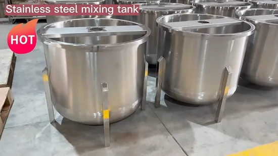Tanque de mezcla de acero inoxidable Xiangsheng de 600 l, tanque de almacenamiento para agitación de carne