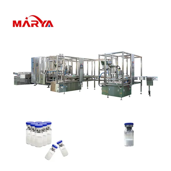 Máquina llenadora y tapadora de viales de polvo totalmente automática Marya, conforme a GMP, precisión de 0,1 g