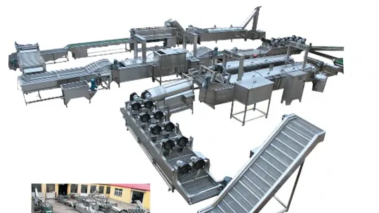Línea de producción de papas fritas congeladas Línea de producción automática de papas fritas
